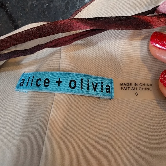 Alice + Olivia Silk Dolman Flutter Multicolor Top - Picture 4 of 5